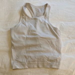 Lulu cropped tank with built in bra